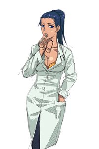 Rating: Questionable Score: 0 Tags: blue_hair breasts collider-sama colored doctor eroge glasses glasses_removed labcoat mouth_hold ponytail sketch smolev_(artist) User: (automatic)Willyfox
