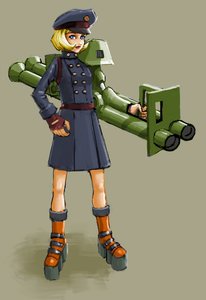 Rating: Safe Score: 0 Tags: alternate_costume blonde_hair blue_eyes boots co2_(artist) co_(artist) coat excavator-chan fingerless_gloves gloves hat short_hair simple_background weapon User: (automatic)nanodesu