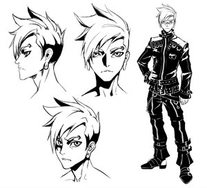 Rating: Safe Score: 0 Tags: 1boy /an/ character_sheet collage concept_art glasses piercing short_hair User: (automatic)Anonymous
