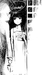 Rating: Safe Score: 0 Tags: door lamp long_hair monochrome sketch User: (automatic)Anonymous