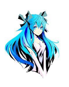 Rating: Safe Score: 0 Tags: arsenixc_(artist) blue_eyes blue_hair bow long_hair simple_background v_hands User: (automatic)nanodesu