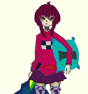 Rating: Safe Score: 0 Tags: braid brown_hair madotsuki pillow red_eyes skirt sweater transparent_background twin_braids yume_nikki User: (automatic)Anonymous