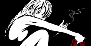 Rating: Questionable Score: 0 Tags: braid breasts cigarette highres long_hair monochrome nude sideboob slavya-chan smoking User: (automatic)Anonymous