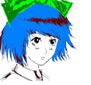Rating: Safe Score: 0 Tags: :< blue_hair blush bow cirno oekaki short_hair simple_background sketch touhou User: (automatic)ii