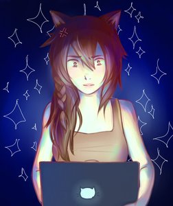 Rating: Safe Score: 0 Tags: anger_vein angry animal_ears braid brown_eyes brown_hair computer long_hair nekomimi uvao-chan User: (automatic)Anonymous