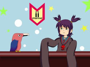 Rating: Safe Score: 0 Tags: ara b-fractal_(artist) bird blush blush_stickers bubbles floppy_sleeves ii_channel lucky_channel lucky_star parody parrot purple_hair school_uniform star twintails unyl-chan wakaba_mark User: (automatic)timewaitsfornoone