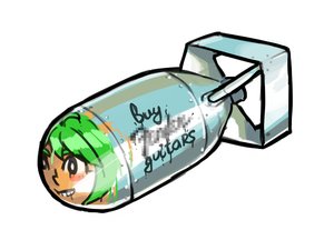 Rating: Safe Score: 0 Tags: bomb bomb-chan bomb-kun_(artist) censored green_hair simple_background User: (automatic)nanodesu