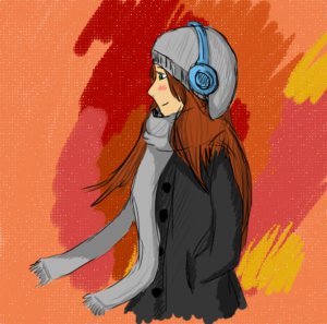 Rating: Safe Score: 0 Tags: blush brown_hair from_police_to_kids hat headphones long_hair nadezhda scarf sketch smile User: (automatic)nanodesu