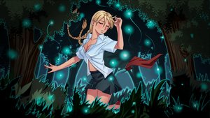 Rating: Safe Score: 0 Tags: blonde_hair blush braid breasts cleavage closed_eyes dancing eroge forest game_cg grass highres insect nature necktie night outdoors pioneer pioneer_tie pioneer_uniform shining shirt skirt slavya-chan tree twin_braids User: (automatic)Anonymous