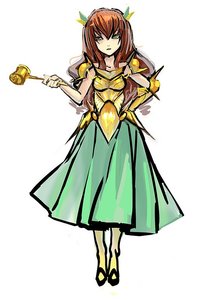 Rating: Safe Score: 0 Tags: armor banhammer banhammer-tan brown_hair corset hands_on_hips long_hair skirt wakaba_colors weapon User: (automatic)timewaitsfornoone