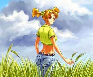 Rating: Safe Score: 0 Tags: belt cloud denim dvach-tan from_behind landscape nature orange_hair outdoors red_eyes skirt sky smile twintails User: (automatic)nanodesu