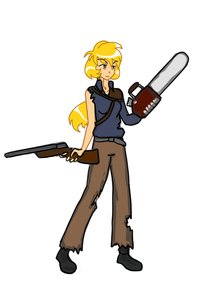 Rating: Safe Score: 0 Tags: alternate_costume blonde_hair chainsaw excavator-chan green_eyes gun long_hair pants paper_doll simple_background torn_clothes weapon User: (automatic)nanodesu