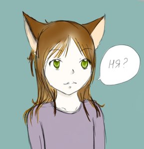 Rating: Safe Score: 0 Tags: brown_hair cat_ears green_eyes long_hair simple_background smile User: (automatic)Willyfox