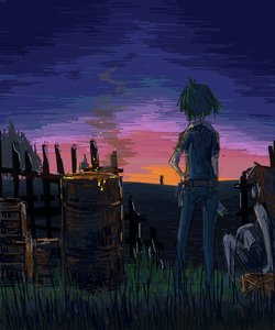 Rating: Safe Score: 0 Tags: 2girls bomb-chan brown_hair fire from_behind grass green_hair landscape long_hair main_page nature night outdoors short_hair sky User: (automatic)nanodesu