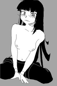 Rating: Questionable Score: 0 Tags: black_hair blush breasts female_protagonist houkago_play long_hair monochrome /o/ oekaki simple_background sitting sketch topless User: (automatic)nanodesu