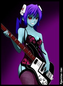 Rating: Safe Score: 0 Tags: bandaid creepy-chan guitar has_child_posts instrument purple_hair red_eyes simple_background skull smile twintails underwear User: (automatic)nanodesu