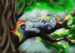 Rating: Safe Score: 0 Tags: animal /bro/ mare multicolored_hair my_little_pony my_little_pony_friendship_is_magic no_humans pegasus pony rainbow_dash sleeping tagme tree wings User: (automatic)Anonymous