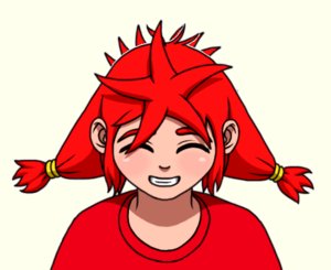 Rating: Safe Score: 1 Tags: ^_^ animated blush closed_eyes red_hair shirt simple_background smile transparent_background t-shirt twintails ussr-tan User: (automatic)Anonymous