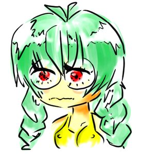Rating: Safe Score: 0 Tags: ahoge bomb-chan chibi glasses green_hair long_hair red_eyes simple_background sketch User: (automatic)nanodesu