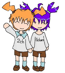 Rating: Safe Score: 0 Tags: ^_^ 2girls chibi dvach-tan holding_hands orange_hair purple_hair shorts smile twintails unyl-chan User: (automatic)timewaitsfornoone