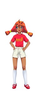 Rating: Safe Score: 0 Tags: blue_eyes blush eroge game_sprite hands_on_hips hudozhnik-kun_(artist) open_mouth red_hair shirt shorts simple_background socks t-shirt twintails ussr-tan User: (automatic)nanodesu