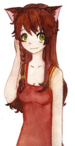 Rating: Safe Score: 0 Tags: animal_ears bow braid brown_hair long_hair nekomimi traditional_media uvao-chan yellow_eyes User: (automatic)Anonymous
