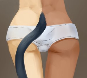 Rating: Questionable Score: 0 Tags: 1girl ass chimera close-up dark_skin from_behind hineko-tan multicolored_skin panties personification simple_background solo tail white_panties User: (automatic)Anonymous
