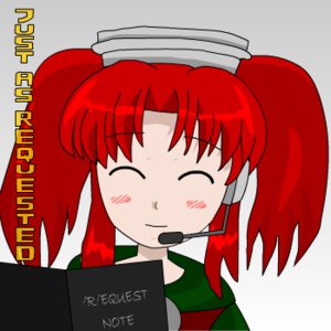 Rating: Safe Score: 0 Tags: ^_^ blush closed_eyes death_note headset long_hair note parody red_hair sauce_(artist) sauce-chan simple_background twintails User: (automatic)nanodesu