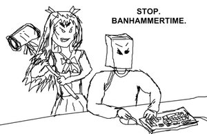 Rating: Safe Score: 0 Tags: angry anonymous banhammer banhammer-tan computer long_hair madskillz monochrome sketch weapon User: (automatic)timewaitsfornoone
