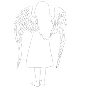 Rating: Safe Score: 0 Tags: angel_wings from_behind lineart long_hair monochrome simple_background sketch wings User: (automatic)nanodesu