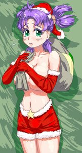 Rating: Explicit Score: 0 Tags: 1girl blush breasts christmas christmas_tree elbow_gloves embarrassed f2d_(artist) gloves green_eyes has_child_posts hat new_year no_bra purple_hair sack santa_costume santa_hat shorts topless twintails unyl-chan User: (automatic)Anonymous