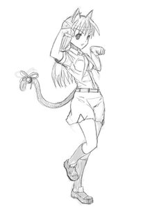Rating: Safe Score: 0 Tags: 1girl animal_ears bow cat_ears cat_pose lolwoot_(artist) long_hair monochrome necktie paw_pose pioneer pioneer_tie pioneer_uniform shirt simple_background sketch skirt socks solo tail traditional_media uvao-chan User: (automatic)timewaitsfornoone