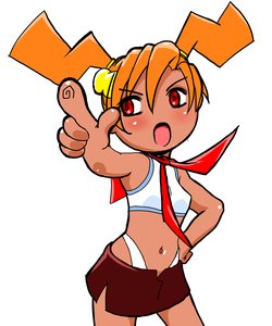 Rating: Safe Score: 0 Tags: blush crop_top dvach-tan finger hands_on_hips has_child_posts necktie open_mouth orange_hair panties pioneer_tie red_eyes skirt smolev_(artist) twintails User: (automatic)nanodesu
