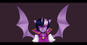 Rating: Safe Score: 0 Tags: alternative /bro/ fang glowing_eyes horn horns letterboxed multicolored_hair my_little_pony pony twilight_sparkle unicorn vampire wings User: (automatic)Anonymous