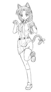 Rating: Safe Score: 0 Tags: 1girl animal_ears bow cat_ears cat_pose lolwoot_(artist) long_hair monochrome necktie paw_pose pioneer pioneer_tie pioneer_uniform shirt sketch skirt socks solo tail traditional_media uvao-chan User: (automatic)timewaitsfornoone