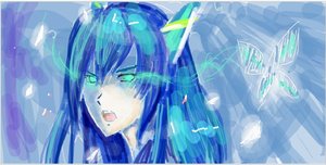 Rating: Safe Score: 0 Tags: blue_eyes blue_hair collider-sama glowing_eyes horns long_hair oekaki open_mouth sketch /tan/ User: (automatic)nanodesu