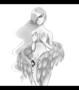 Rating: Questionable Score: 0 Tags: breast_hold breasts /bro/ hair_over_one_eye humanization letterboxed long_hair monochrome my_little_pony nude pony princess_luna simple_background sketch wings User: (automatic)Anonymous