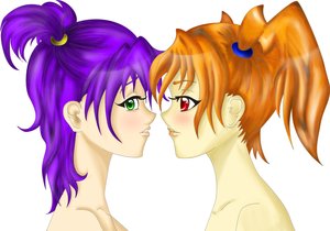 Rating: Safe Score: 0 Tags: 2girls bare_shoulders blush dvach-tan eye_contact green_eyes lips orange_hair purple_hair red_eyes simple_background twintails unyl-chan User: (automatic)timewaitsfornoone
