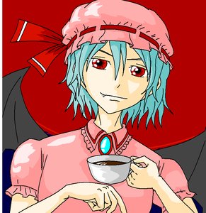 Rating: Safe Score: 0 Tags: blue_hair cup fang hat mspaint red_eyes remilia_scarlet short_hair /to/ touhou User: (automatic)Big_C