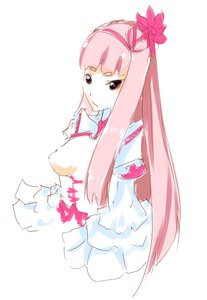 Rating: Safe Score: 0 Tags: long_hair pink_hair simple_background sketch User: (automatic)nanodesu