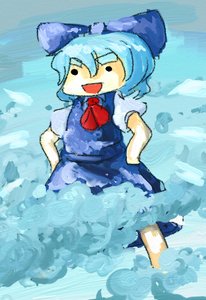 Rating: Safe Score: 0 Tags: blue_hair bow chibi cirno cloud hands_on_hips has_child_posts open_mouth panzermeido_(artist) short_hair skirt User: (automatic)Willyfox