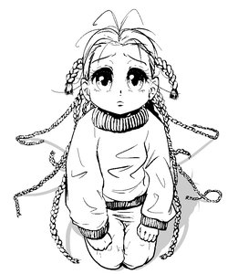 Rating: Safe Score: 0 Tags: binary braid child f2d_(artist) from_above long_hair monochrome muholovka multiple_braids personification sitting sketch sweater User: (automatic)nanodesu