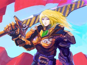 Rating: Safe Score: 0 Tags: alternate_costume arsenixc_(artist) blonde_hair excavator-chan green_eyes heart jpeg_artifacts long_hair power_armor realistic sci-fi sky smile sword wakaba_mark weapon User: (automatic)Willyfox