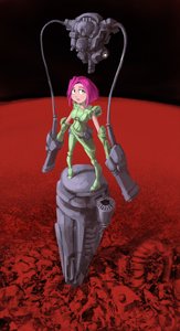 Rating: Safe Score: 0 Tags: /an/ armor outdoors perspective pink_hair sci-fi short_hair yellow_eyes User: (automatic)nanodesu