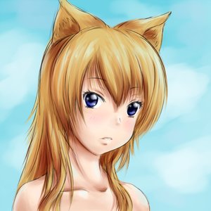 Rating: Safe Score: 0 Tags: animal_ears bare_shoulders blue_eyes brown_hair cat_ears long_hair outdoors sky User: (automatic)nanodesu