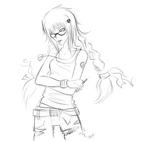 Rating: Safe Score: 0 Tags: bomb-chan braid crossed_arms glasses long_hair monochrome simple_background sketch twin_braids User: (automatic)nanodesu