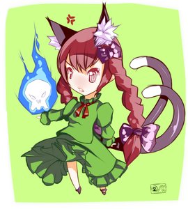 Rating: Safe Score: 0 Tags: anger_vein ascot blush bow braid brown_eyes brown_hair cat_ears chibi deformed dress kaenbyou_rin oxykoma_(artist) simple_background skull stylish tail touhou User: (automatic)Willyfox