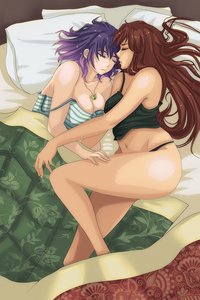 Rating: Questionable Score: 0 Tags: 2girls bed brown_hair character_request green_eyes long_hair lying mod-chan panties purple_hair sleeping tagme top underwear unyl-chan User: (automatic)Anonymous