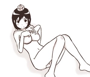 Rating: Questionable Score: 0 Tags: blush monochrome nude shameimaru_aya smile touhou User: (automatic)RND