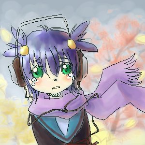 Rating: Safe Score: 0 Tags: autumn blue_hair blush green_eyes headphones /o/ oekaki outdoors scarf tagme tears twintails unyl-chan User: (automatic)last